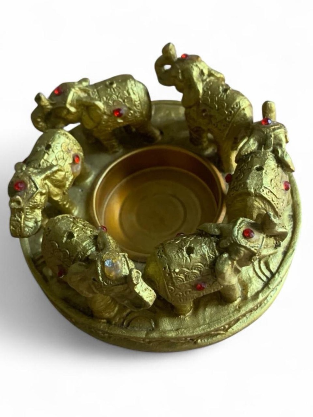 Gold Elephant Tealight Holder